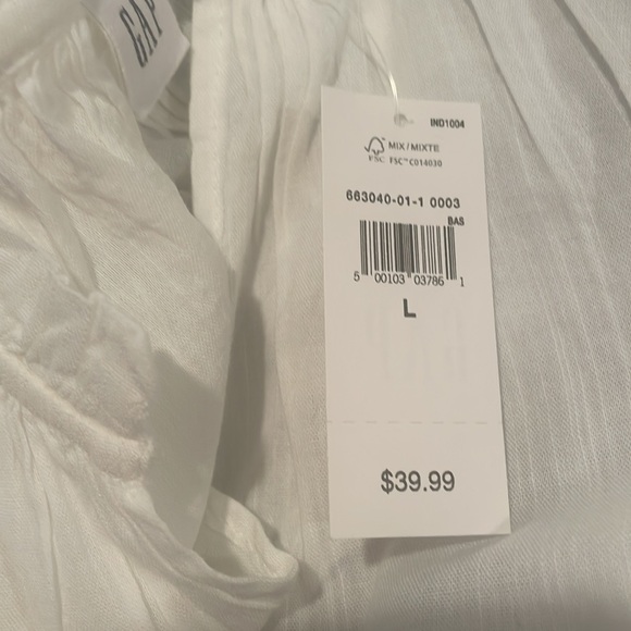 Gap white blouse Large nwt - Picture 4 of 4